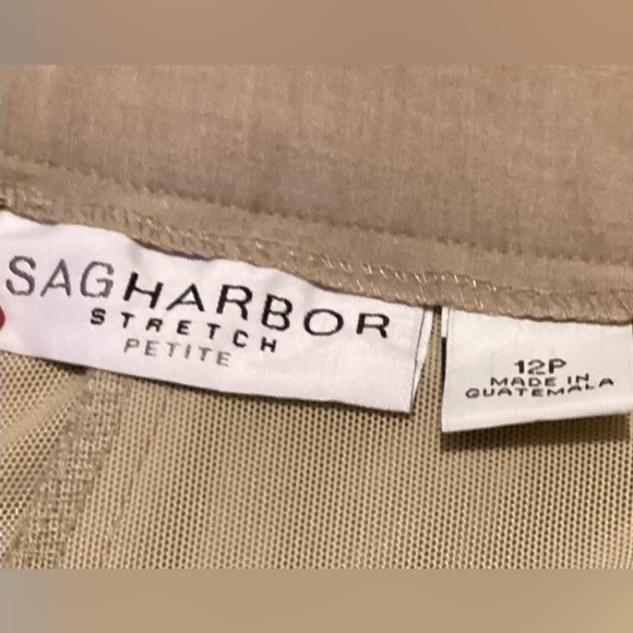 Women’s dress pants brand Sagharbor size 12P color beige straight - Picture 4 of 11